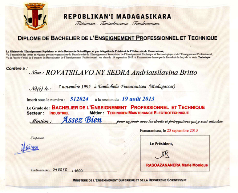 Baccalauréat Électrotéchnique
